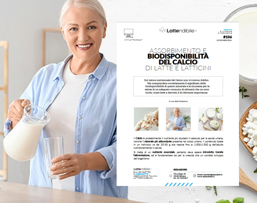 ASSORBIMENTO E BIODISPONIBILITÀ DEL CALCIO DI LATTE E LATTICINI. IL NUOVO NUMERO DE LATTENDIBILE